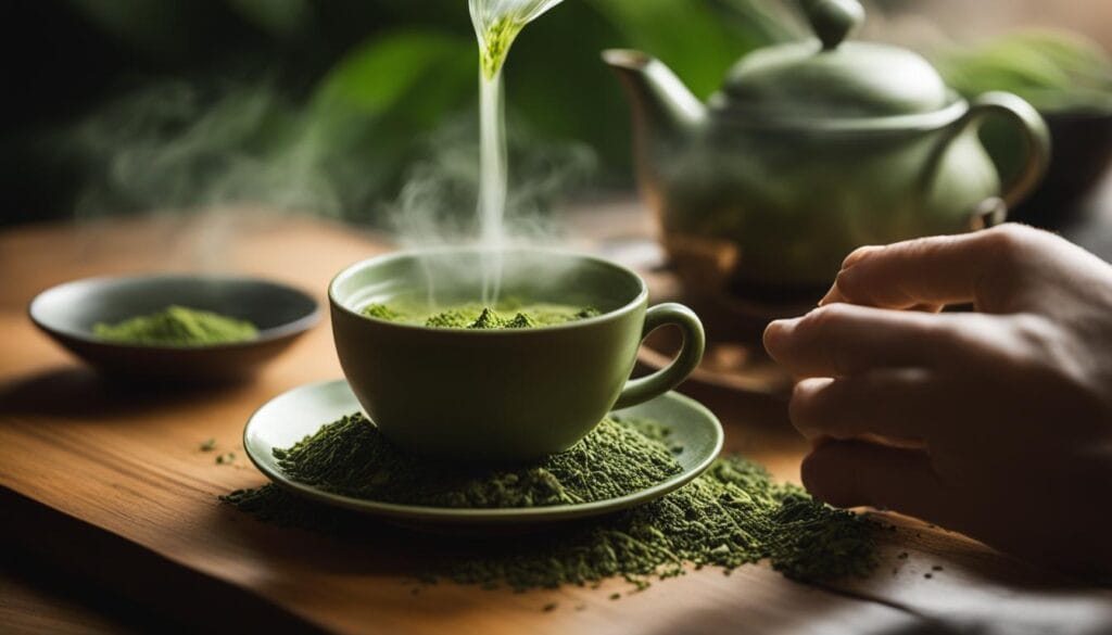 green tea and matcha