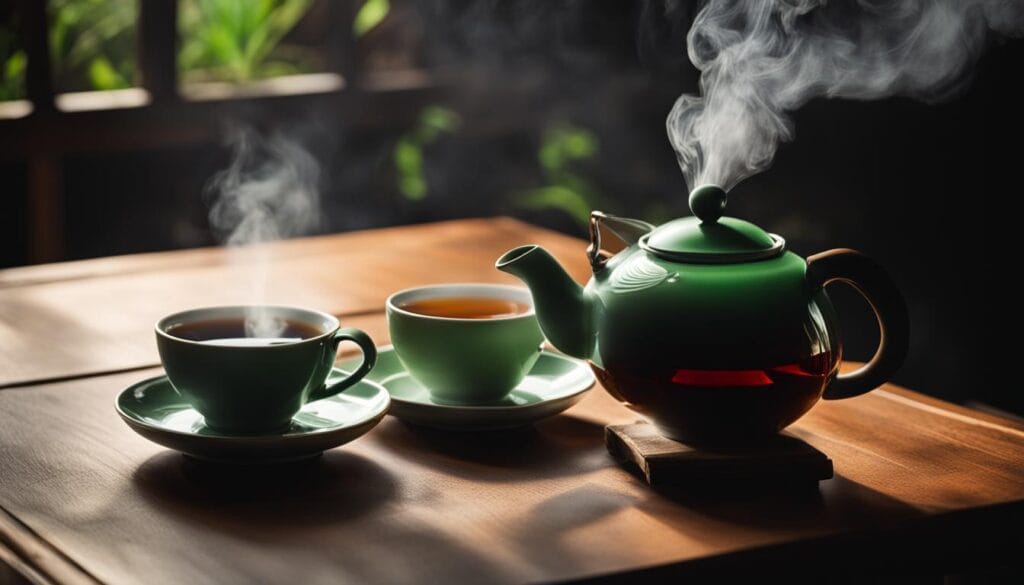 black tea and green tea