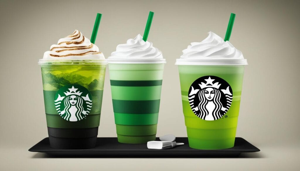 caffeine content in Starbucks green tea and coffee