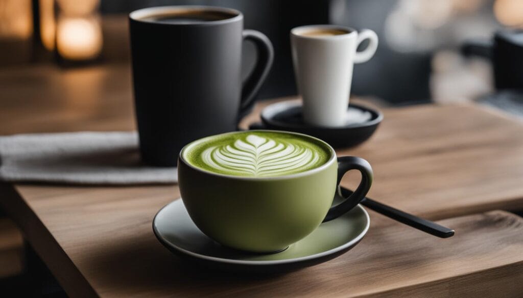 matcha green tea latte vs coffee