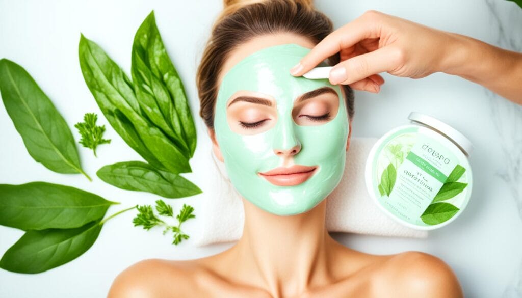 DIY green tea face mask