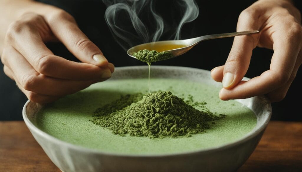 DIY green tea face mask for acne