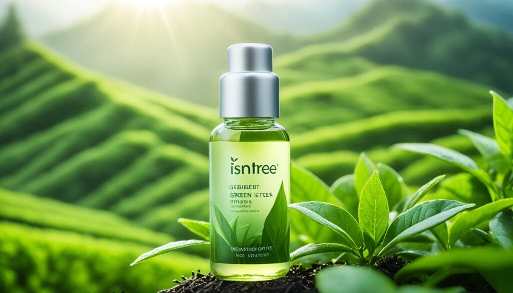 isntree green tea toner image