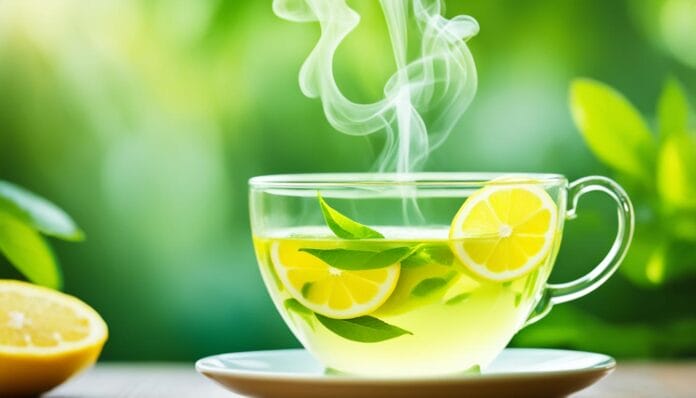 green tea with lemon