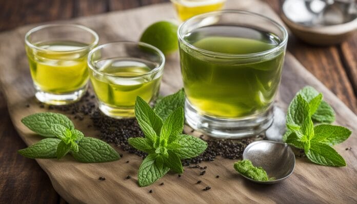 what's in green tea shot