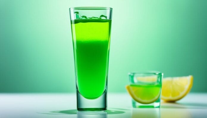 green tea shot as a drink