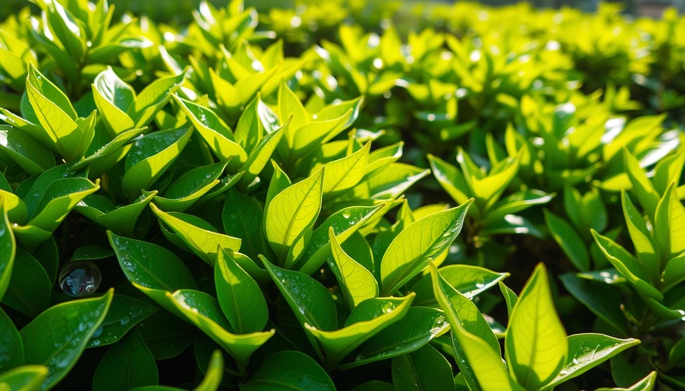 green tea leaves