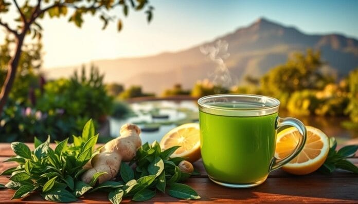 nausea and green tea