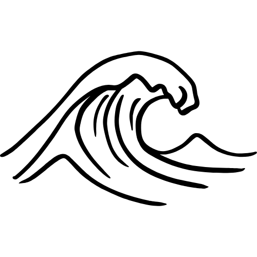 wave icon representing smooth steady energy without crash